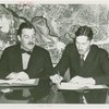 League of Nations - Grover Whalen and Noel Field sign contract