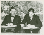 League of Nations - Grover Whalen and Noel Field sign contract