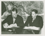 League of Nations - Grover Whalen and Noel Field sign contract