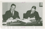 League of Nations - Grover Whalen and Arthur Sweetser sign contract