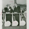 League of Nations - Man and woman on Trylon and Perisphere stage