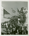 Long Island Rail Road Station - Crowd outside station