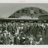 Long Island Rail Road Station - Crowd outside station