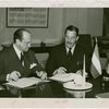 Luxembourg Participation - William H. Hamilton (Commissioner General) and Grover Whalen sign contract