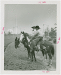 Ruth Mix and man on horses