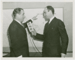 Jimmie Mack of Radio News Reel interviews Howard Flanigan