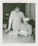 Maine Participation - Mrs. Barrrows signs guestbook