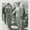 Maine Participation - Lewis O. Barrows (Governor) and Rudy Vallee shake hands