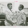 Maine Participation - Lewis O. Barrows (Governor) and John S. Young shake hands