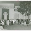 Maine Participation - Line outside Maine building