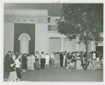 Maine Participation - Line outside Maine building