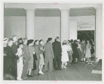 Maine Participation - Line outside Maine building