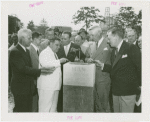 Man Building - Fiorello LaGuardia and group laying cornerstone