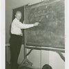 Man Building - Bill Kern (Carnegie Tech) show plays on chalkboard