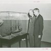 Marine - Admiral Land and Robert C. Lee look at ship exhibit