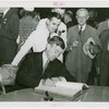 Massachusetts Day - Leverett Saltonstall signing guestbook