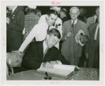 Massachusetts Day - Leverett Saltonstall signing guestbook