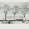 Medicine and Public Health - Sketch of building and visitors