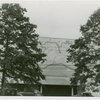 Metals Building - View of mural through trees