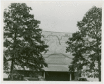 Metals Building - View of mural through trees