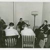Mexico Participation - Newspapermen interviewing Ramon Beteta as Rafael de la Colina and Grover Whalen listen