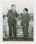 Michigan Participation - Harry Kelly and Fiorello LaGuardia shaking hands