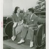 Michigan Participation - Willo Sheridan (Miss Michigan Aviation) - In pushcart with man