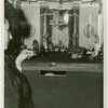 Miniature Rooms, Mrs. Thorne's - Woman looking into miniature room