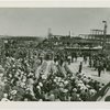 Crowd of National Education Association members listening to speech