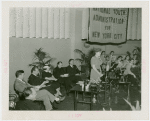 Helen Harris of National Youth Administration giving speech