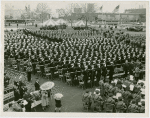 Soldiers saluting at National Maritime Day celebration