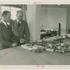 Nebraska Day - Leslie Baker and Gwyer Yates looking at model of Fair