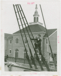 New England Participation - Skipper of S.S. Yankee climbing mast