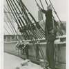 New England Participation - Two women hoisting rigging on S.S. Yankee