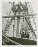 New England Participation - Two women holding snowballs on S.S. Yankee