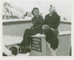 New England Participation - Two women holding snowballs on S.S. Yankee