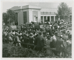 New Hampshire Participation - Francis Murphy giving speech outside of exhibit