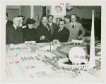 New Jersey Participation - Grover Whalen showing model of the Fair to officials