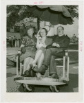 New Jersey Participation - Miss Atlantic City in pushcart with Charles White and wife