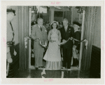 New Jersey Participation - Woman in Molly Pitcher costume cuts ribbon of exhibit