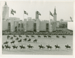 New York City - Police Dept. - Policemen conducting exercises on horseback in Court of Peace