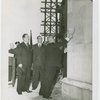 New York State - Exhibit Building and Amphitheater - Grover Whalen and officials at cornerstone ceremony