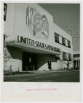 New York World's Fair - Administrative Offices - Woman outside post office