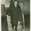 New York World's Fair - Employees - Edward Roosevelt stepping off of airplane