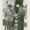 New York World's Fair - Employees - John S. Young and Edward Roosevelt in front of airplane