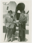 New York World's Fair - Employees - John S. Young and Edward Roosevelt in front of airplane
