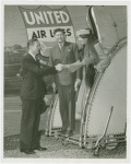 New York World's Fair - Employees - Julius Holmes greeting Marshall Dill and wife