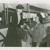 New York World's Fair - Employees - Countess of Jersey buying ticket from cashier