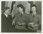 New York World's Fair - Employees - Fiorello LaGuardia buying ticket book from cashiers
