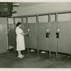 New York World's Fair - Employees - Restroom matron locking stall